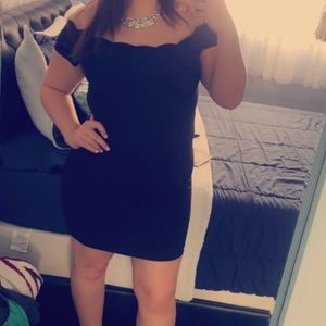 Off the shoulder back elegant cocktail dress